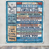 Personalized To My Fiancée Blanket From Fiancé Wood I Love You More Fiancee Birthday Anniversary Valentines Day Christmas Customized Gift Fleece Blanket | siriusteestore