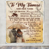 Personalized To My Fiancée Blanket From Fiancé You Are Braver Fiancee Birthday Gifts Anniversary Romantic Valentines Day Christmas Customized Fleece Blanket | siriusteestore