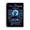 Personalized To My Fiancée Canvas The Day I Met You Future Wife Birthday Gifts Romantic Valentines Day For Her Christmas Custom Wall Art Print Framed Canvas | siriusteestore