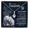 Alluring Beauty Necklace 14K White Gold Finish | 1 | Personalized To My Fiancée Necklace From Fiancé I Want You Wolf Fiancee Birthday For Her Anniversary Valentines Day Christmas Customized Gift Box Message Card | siriusteestore
