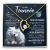 Forever Love Necklace 18K Yellow Gold Finish | 1 | Personalized To My Fiancée Necklace From Fiancé I Want You Wolf Fiancee Birthday For Her Anniversary Valentines Day Christmas Customized Gift Box Message Card | siriusteestore
