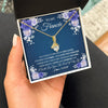 Alluring Beauty Necklace 18K Yellow Gold Finish | 2 | Personalized To My Fiancée Necklace From Fiance Love You Forever Future Wife Birthday Engagement Valentines Day Christmas Customized Gift Box Message Card | siriusteestore