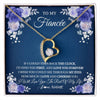 Forever Love Necklace 18K Yellow Gold Finish | 1 | Personalized To My Fiancée Necklace From Fiance Love You Forever Future Wife Birthday Engagement Valentines Day Christmas Customized Gift Box Message Card | siriusteestore