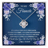Love Knot Necklace 14K White Gold Finish | 1 | Personalized To My Fiancée Necklace From Fiance Love You Forever Future Wife Birthday Engagement Valentines Day Christmas Customized Gift Box Message Card | siriusteestore