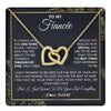 Interlocking Hearts Necklace 18K Yellow Gold Finish | 1 | Personalized To My Fiancee Necklace From Fiance Son You Are The Best Thing Fiancee Birthday Idea Anniversary Valentines Day Customized Gift Box Message Card | siriusteestore