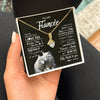 Alluring Beauty Necklace 18K Yellow Gold Finish | 2 | Personalized To My Fiancée Necklace From Fiancé Wolf Never Forget That I Love You Fiancée Birthday Valentine Day Christmas Customized Gift Box Message Card | siriusteestore