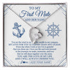 Forever Love Necklace 14K White Gold Finish | 1 | Personalized To My First Mate Necklace From Husband Sailing Cruise Ships Wife Birthday Anniversary Wedding Valentines Christmas Custom Gift Box Message Card | https://siriusteestore.