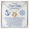 Love Knot Necklace 18K Yellow Gold Finish | 1 | Personalized To My First Mate Necklace From Husband Sailing Cruise Ships Wife Birthday Anniversary Wedding Valentines Christmas Custom Gift Box Message Card | https://siriusteestore.