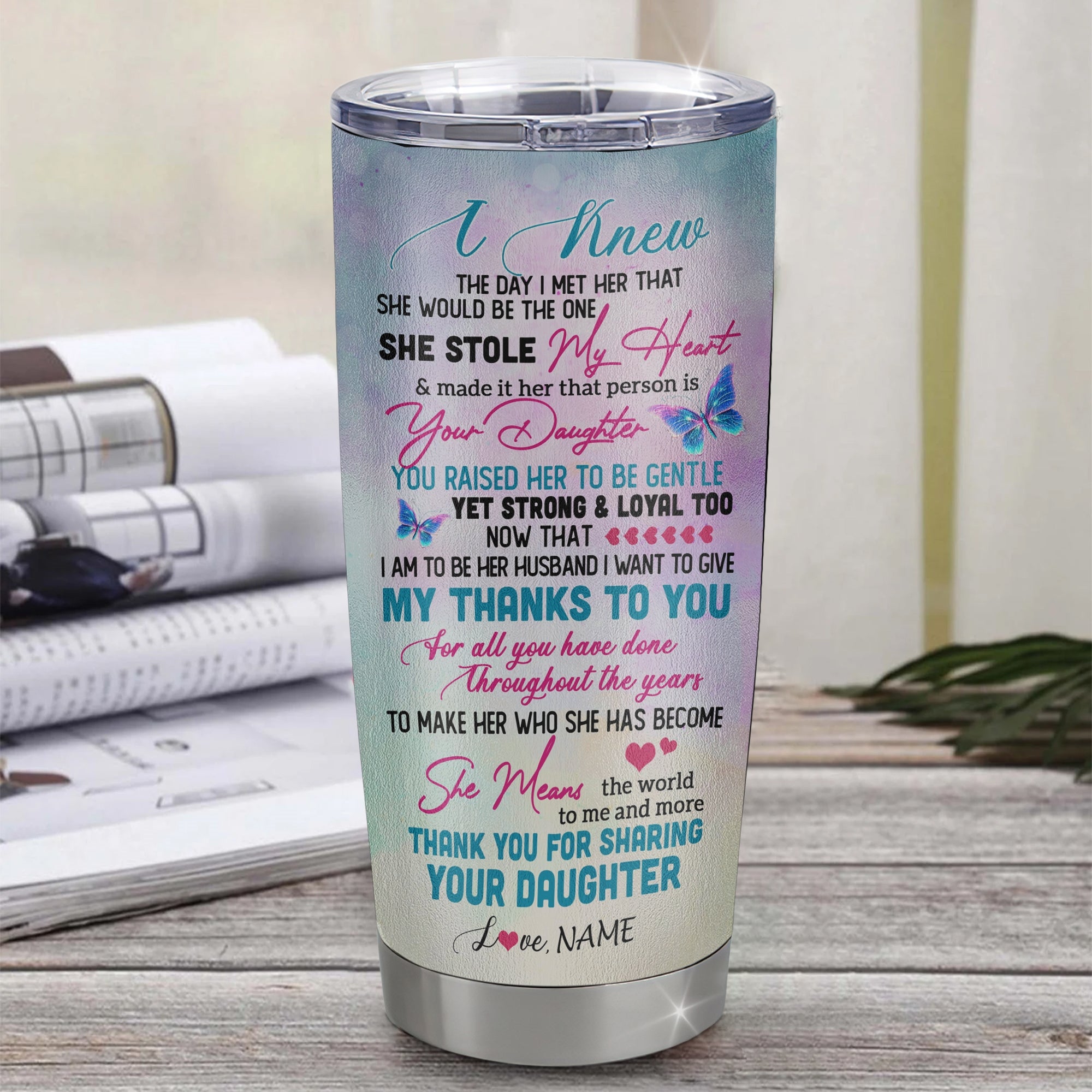 Personalized To My Future Mother In Law From Daughter Stainless Steel Tumbler Cup Thank You For Sharing Your Son Mother In Law Birthday Mothers Day Christmas Travel Mug | siriusteestore