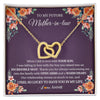 Interlocking Hearts Necklace 18K Yellow Gold Finish | 1 | Personalized To My Future Mother In Law Necklace Thank You Mother Of The Groom Boyfriend's Mom Wedding Day Birthday Christmas Jewelry Gift Box Message Card | siriusteestore