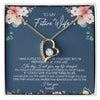 Forever Love Necklace 18K Yellow Gold Finish | Personalized To My Future Wife Necklace From Boyfriend Love You Soulmate Girlfriend Wife Birthday Anniversary Valentines Day Christmas Customized Message Card | siriusteestore