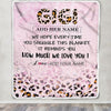 Personalized To My Gigi Gifts From Granddaughter Grandson Blanket Pink Leopard Happy Birthday Gifts For Gigi Mothers Day Christmas Customized Fleece Blanket | siriusteestore