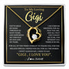 Forever Love Necklace 18K Yellow Gold Finish | 1 | Personalized To My Gigi Gifts Necklace From Granddaughter GrandsonGrateful Thank You Gigi Birthday Mothers Day Christmas Customized Gift Box Message Card | siriusteestore