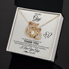 Love Knot Necklace 18K Yellow Gold Finish | 2 | Personalized To My Gigi Necklace From Granddaughter GrandsonThank You Lion Gigi Gift For Mothers Day Birthday Gift Christmas For Gigi Gift Box Message Card | siriusteestore
