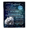 Personalized To My Girlfriend Blanket From Boyfriend I Want You Wolf Girlfriend Birthday Gifts Anniversary Valentines Christmas Customized Fleece Blanket | siriusteestore