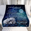 Personalized To My Girlfriend Blanket From Boyfriend I Want You Wolf Girlfriend Birthday Gifts Anniversary Valentines Christmas Customized Fleece Blanket | siriusteestore