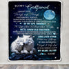 Personalized To My Girlfriend Blanket From Boyfriend I Want You Wolf Girlfriend Birthday Gifts Anniversary Valentines Christmas Customized Fleece Blanket | siriusteestore
