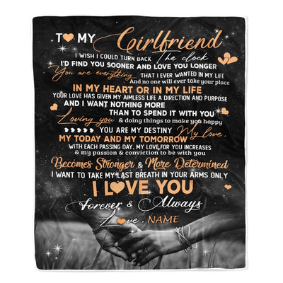 Personalized To My Girlfriend Blanket From Boyfriend I'd Find You Sooner Love You Longer Girlfriend Anniversary Valentines Day Christmas Fleece Throw Blanket | siriusteestore