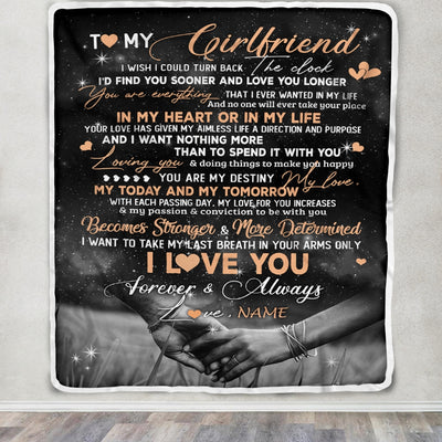 Personalized To My Girlfriend Blanket From Boyfriend I'd Find You Sooner Love You Longer Girlfriend Anniversary Valentines Day Christmas Fleece Throw Blanket | siriusteestore