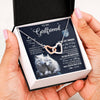 Interlocking Hearts Necklace Stainless Steel & Rose Gold Finish | 2 | Personalized To My Girlfriend Canvas From Boyfriend I Want You Wolf Girlfriend Birthday Gifts Anniversary Valentines Christmas Custom Wall Art Print Framed Canvas | siriusteestore