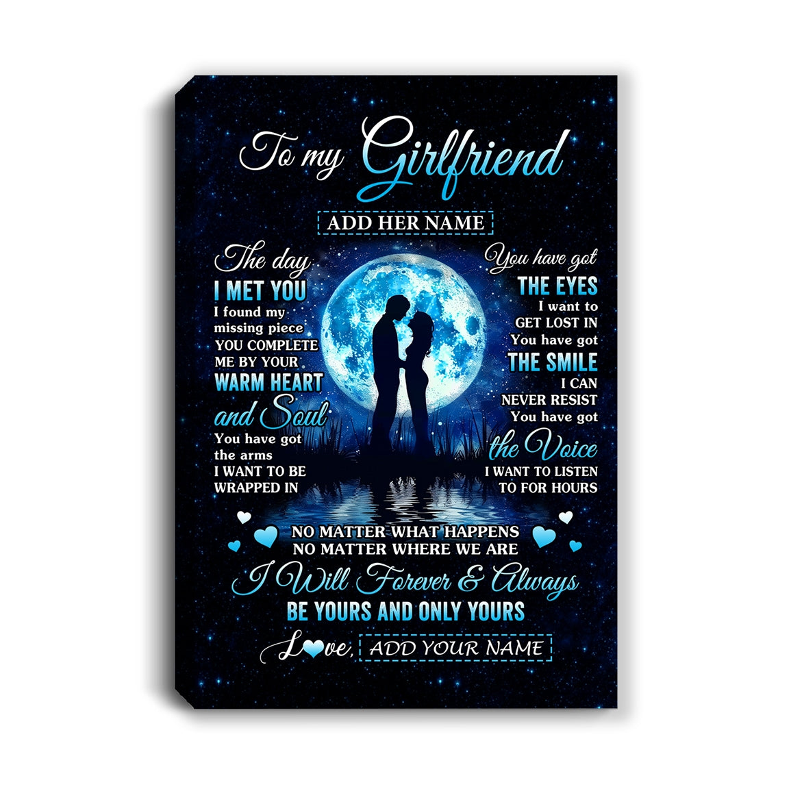 Personalized To My Girlfriend Canvas The Day I Met You Girlfriend Birthday Gifts Romantic Valentines Day For Her Christmas Custom Wall Art Print Framed Canvas | siriusteestore
