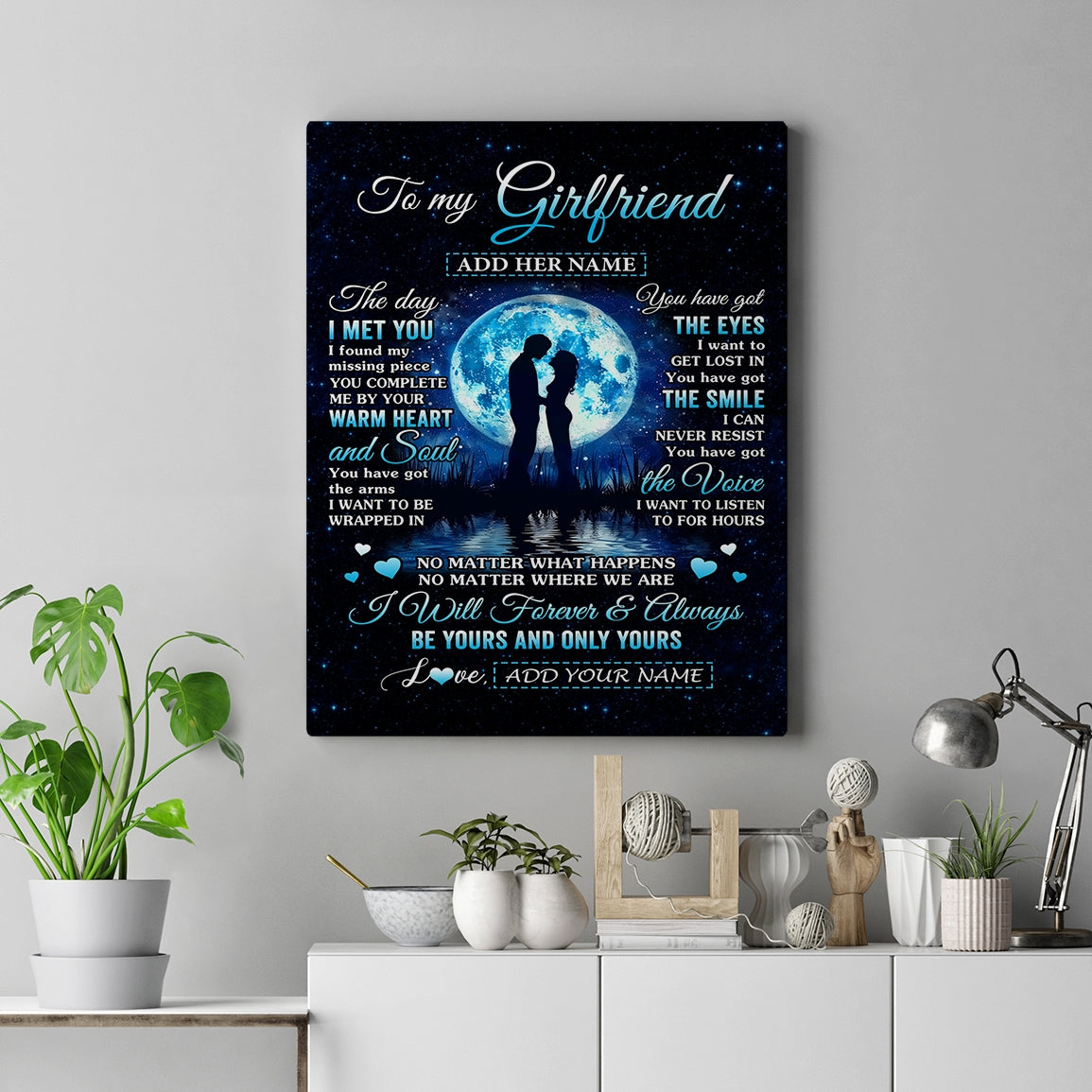 Personalized To My Girlfriend Canvas The Day I Met You Girlfriend Birthday Gifts Romantic Valentines Day For Her Christmas Custom Wall Art Print Framed Canvas | siriusteestore