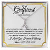Alluring Beauty Necklace 14K White Gold Finish | 1 | Personalized To My Girlfriend Necklace For Women Love Letter Romatic Gifts For Her Girlfriend Gift From Boyfriend Valentines Custom Gift Box Message Card | https://siriusteestore.