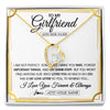 Forever Love Necklace 18K Yellow Gold Finish | 1 | Personalized To My Girlfriend Necklace For Women Love Letter Romatic Gifts For Her Girlfriend Gift From Boyfriend Valentines Custom Gift Box Message Card | https://siriusteestore.