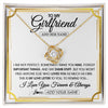 Love Knot Necklace 18K Yellow Gold Finish | 1 | Personalized To My Girlfriend Necklace For Women Love Letter Romatic Gifts For Her Girlfriend Gift From Boyfriend Valentines Custom Gift Box Message Card | https://siriusteestore.