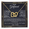Interlocking Hearts Necklace 18K Yellow Gold Finish | 1 | Personalized To My Girlfriend Necklace From Boyfriend You Are The Best Thing Girlfriend Birthday Anniversary Valentines Day Customized Gift Box Message Card | siriusteestore