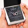 Interlocking Hearts Necklace Stainless Steel & Rose Gold Finish | 2 | Personalized To My Girlfriend Necklace From Boyfriend You Are The Best Thing Girlfriend Birthday Anniversary Valentines Day Customized Gift Box Message Card | siriusteestore
