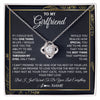Love Knot Necklace 14K White Gold Finish | 1 | Personalized To My Girlfriend Necklace From Boyfriend You Are The Best Thing Girlfriend Birthday Anniversary Valentines Day Customized Gift Box Message Card | siriusteestore