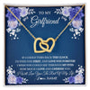 Interlocking Hearts Necklace 18K Yellow Gold Finish | 1 | Personalized To My Girlfriend Necklace Love You Forever Girlfriend Birthday Anniversary Valentines Day Christmas Jewelry Customized Gift Box Message Card | siriusteestore