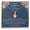Alluring Beauty Necklace 18K Yellow Gold Finish | 1 | Personalized To My Girlfriend's Mom Necklace Thank You For Welcoming Me Stepmother Birthday Wedding Anniversary Christmas Customized Gift Box Message Card | siriusteestore