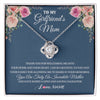 Love Knot Necklace 14K White Gold Finish | 1 | Personalized To My Girlfriend's Mom Necklace Thank You For Welcoming Me Stepmother Birthday Wedding Anniversary Christmas Customized Gift Box Message Card | siriusteestore