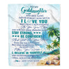 Personalized To My Goddaughter Blanket Beach I Love You Forever From Godmother Goddaughter Birthday Gifts Christmas Graduation Customized Fleece Blanket | siriusteestore