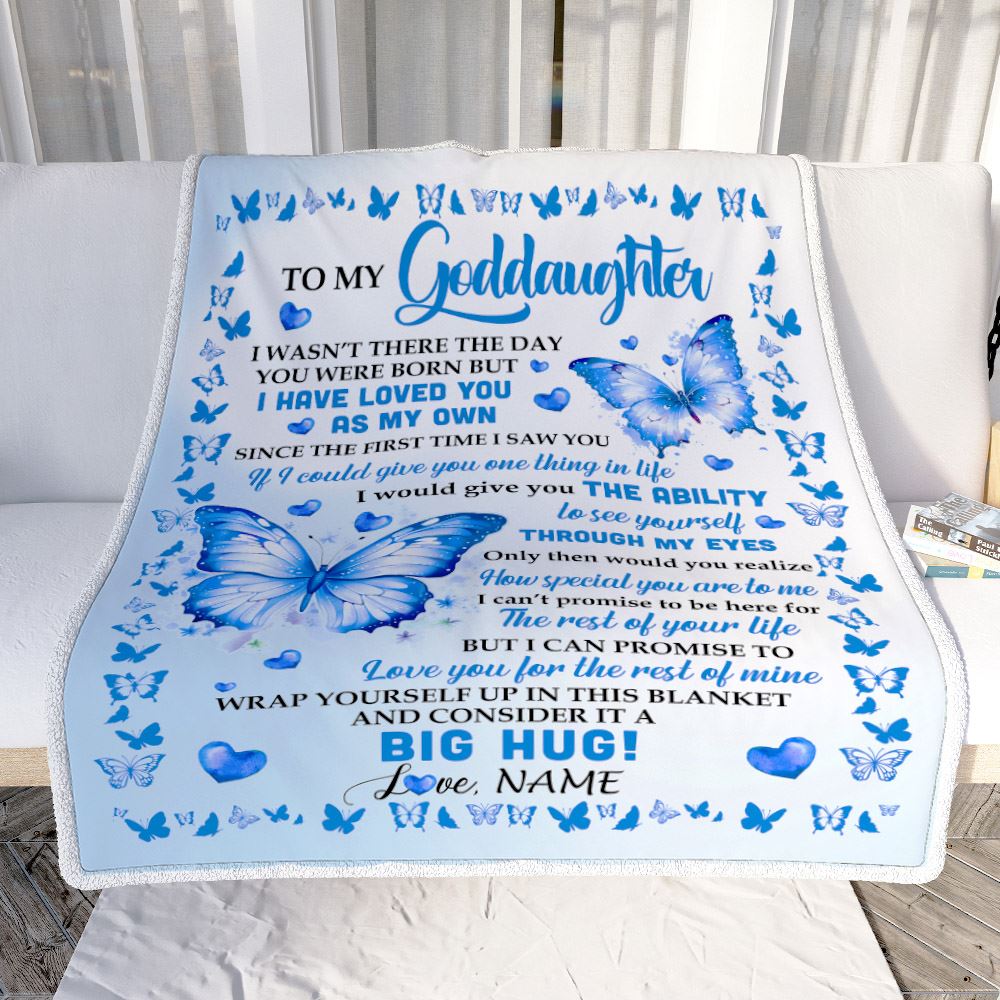 Personalized To My Goddaughter Blanket From Godfather I Have Loved You Stepdaughter Birthday Gifts Graduation Christmas Customized Fleece Throw Blanket | siriusteestore