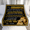 Personalized To My Goddaughter Blanket From Godfather Lion My Only Wish For You Goddaughter Birthday Christmas Customized Bed Fleece Throw Blanket | siriusteestore