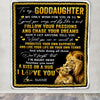 Personalized To My Goddaughter Blanket From Godfather Lion My Only Wish For You Goddaughter Birthday Christmas Customized Bed Fleece Throw Blanket | siriusteestore