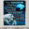 Personalized To My Goddaughter Blanket From Godmother This Old Wolf Love Goddaughter Birthday Gifts Graduation Christmas Customized Bed Fleece Throw Blanket | siriusteestore
