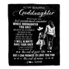Personalized To My Goddaughter Blanket From Godmother Whenever You Feel Overwhelmed Goddaughter Birthday Christmas Customized Bed Fleece Throw Blanket | siriusteestore