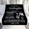 Personalized To My Goddaughter Blanket From Godmother Whenever You Feel Overwhelmed Goddaughter Birthday Christmas Customized Bed Fleece Throw Blanket | siriusteestore