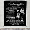Personalized To My Goddaughter Blanket From Godmother Whenever You Feel Overwhelmed Goddaughter Birthday Christmas Customized Bed Fleece Throw Blanket | siriusteestore