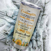 Personalized To My Goddaughter From Aunt Auntie Stainless Steel Tumbler Cup Laugh Love Live Butterfly Sunflower Goddaughter Birthday Graduation Christmas Travel Mug | siriusteestore