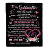 Personalized To My Goddaughter From Godfather Blanket Once Upon A Time Birthday Graduation Gifts For Goddaughter Gifts Christmas Customized Fleece Blanket | siriusteestore