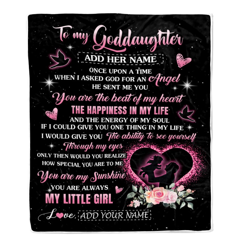 Personalized To My Goddaughter From Godfather Blanket Once Upon A Time Birthday Graduation Gifts For Goddaughter Gifts Christmas Customized Fleece Blanket | siriusteestore