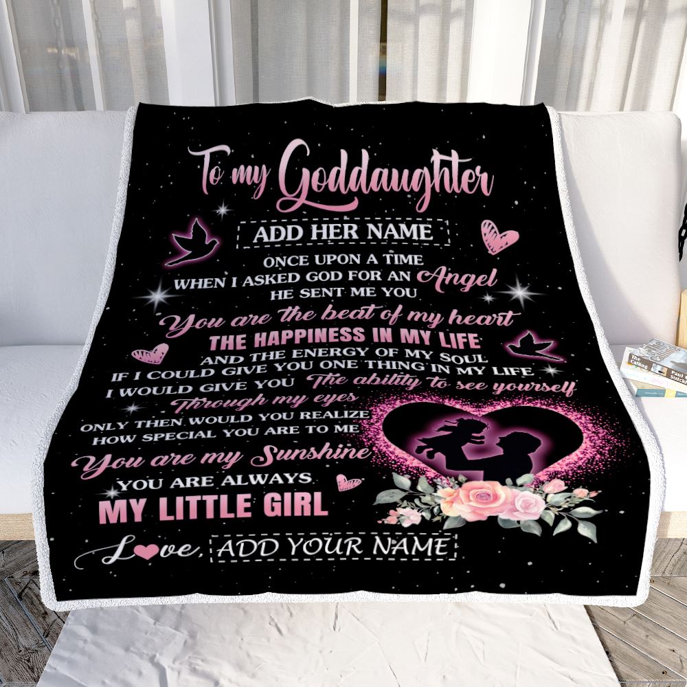 Personalized To My Goddaughter From Godfather Blanket Once Upon A Time Birthday Graduation Gifts For Goddaughter Gifts Christmas Customized Fleece Blanket | siriusteestore