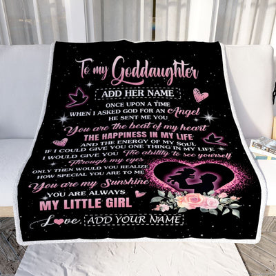 Personalized To My Goddaughter From Godfather Blanket Once Upon A Time Birthday Graduation Gifts For Goddaughter Gifts Christmas Customized Fleece Blanket | siriusteestore