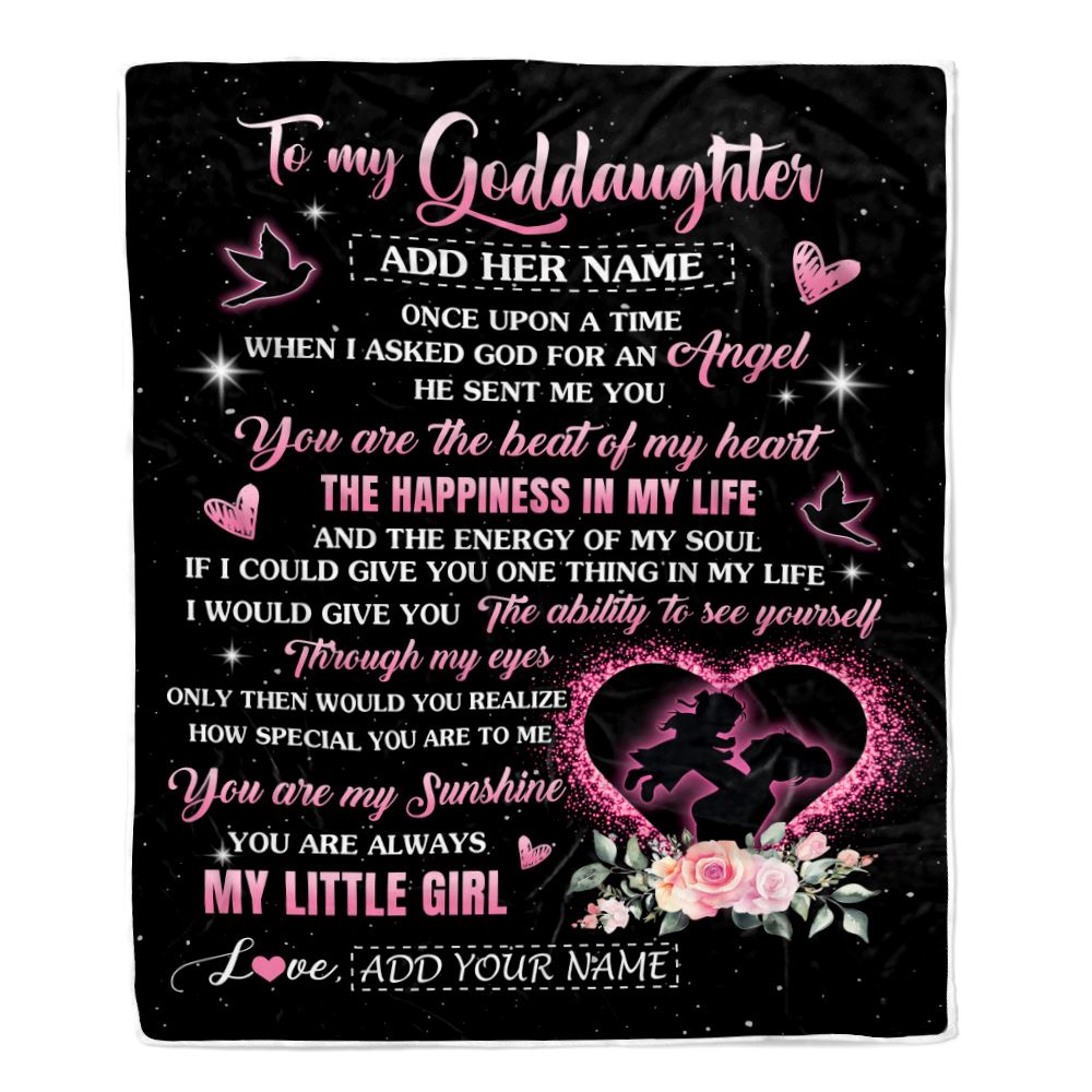 Personalized To My Goddaughter From Godmother Blanket Once Upon A Time Birthday Graduation Gifts For Goddaughter Gifts Christmas Customized Fleece Blanket | siriusteestore