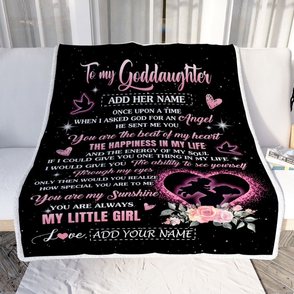 Personalized To My Goddaughter From Godmother Blanket Once Upon A Time Birthday Graduation Gifts For Goddaughter Gifts Christmas Customized Fleece Blanket | siriusteestore